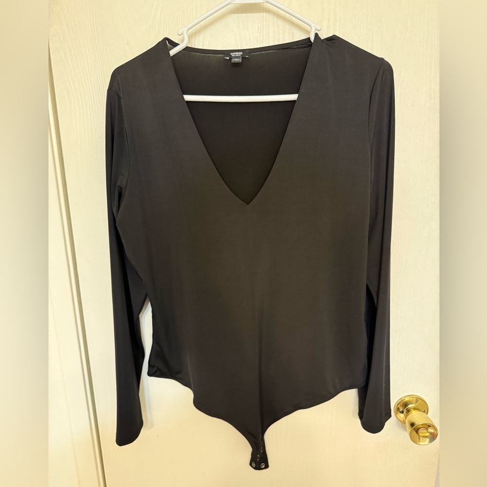 Three Express body suits- one sleeveless high neck, two long sleeve. All size XL